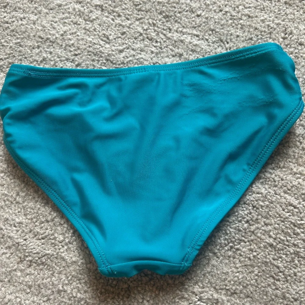 Justice Teal and Pink Floral Kids Bikini